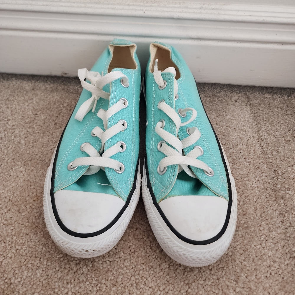Women's Converse aqua shoes size 6